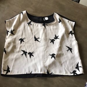 H&M silky crop